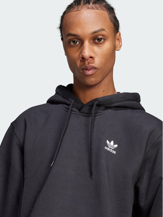 adidas adidas Bluza Trefoil Essentials Czarny Loose Fit