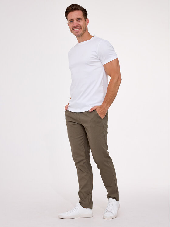 VILLARO VILLARO T-Shirt TSH027VIM Biały Regular Fit