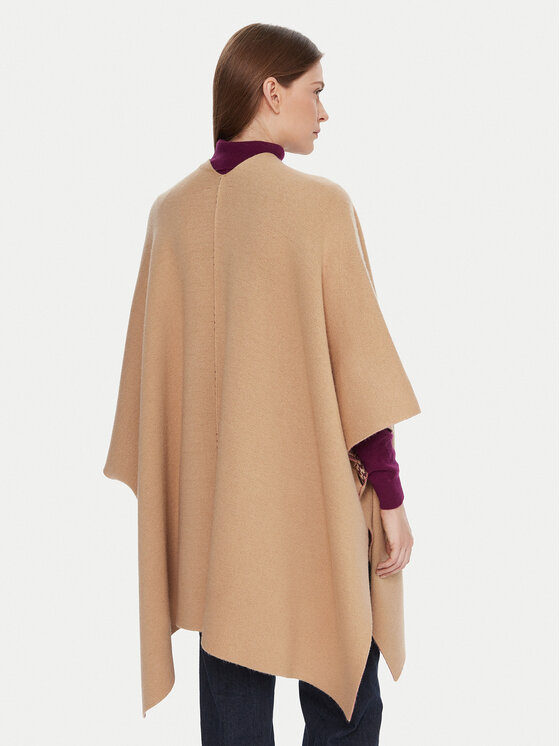 United Colors Of Benetton United Colors Of Benetton Poncho 112HEU01N Bej Regular Fit