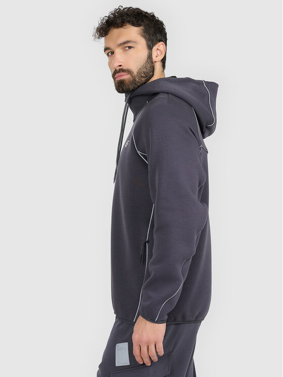 4F 4F Bluza BRIGHT TRACK Szary ciemny Regular Fit