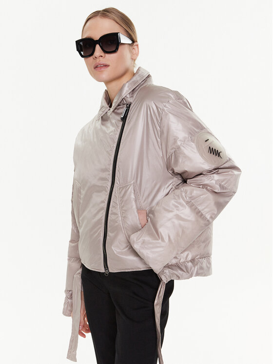 Giubbotto piumino Biker Beige Relaxed Fit