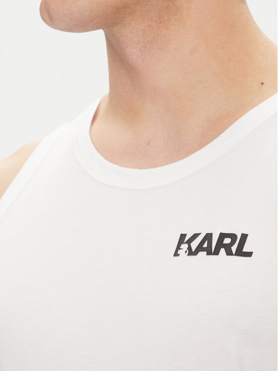 KARL LAGERFELD KARL LAGERFELD Tank top A1M46069 Alb Regular Fit