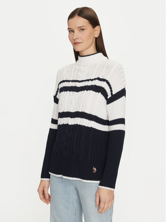 U.S. Polo Assn. U.S. Polo Assn. Svetr WUP1099 Tmavomodrá Relaxed Fit