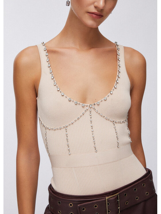 Liu Jo Liu Jo Top PA6016MS99EC3908 Bianco Regular Fit