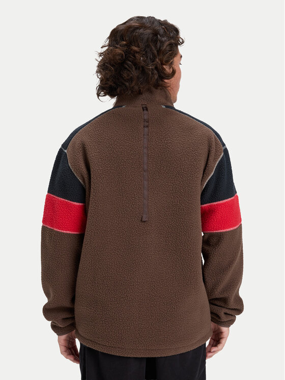 Quiksilver Quiksilver Polár kabát Clean Coast Block EQYPF03065 Barna Loose Fit