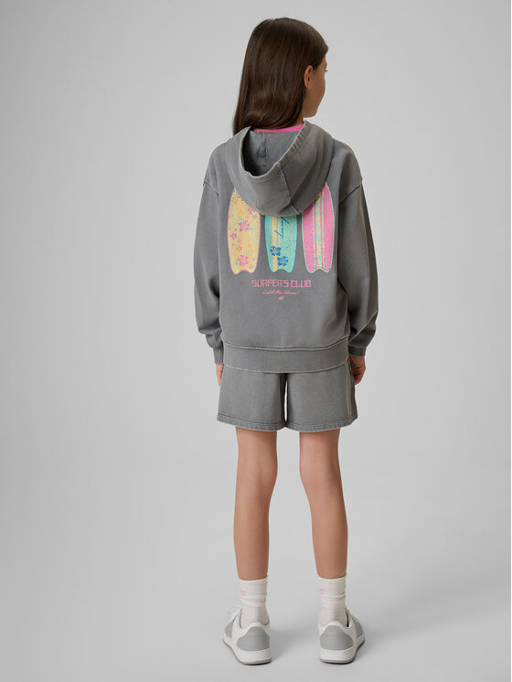 4F 4F Szorty sportowe SUMMER SPLASH Szary Loose Fit