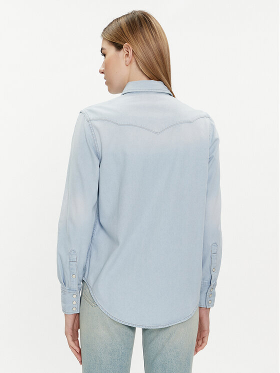 Wrangler Wrangler džínová košile 112351961 Modrá Regular Fit