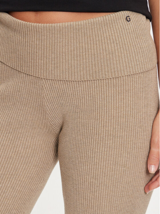 Guess Guess Auduma bikses W4BB53 Z3K92 Bēšs Regular Fit