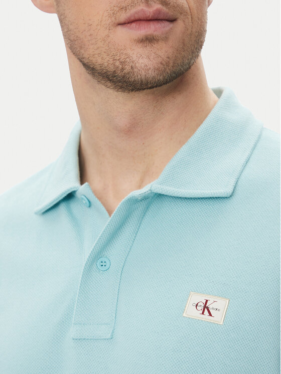 Calvin Klein Jeans Calvin Klein Jeans Tricou polo J30J327040 Albastru celest Regular Fit
