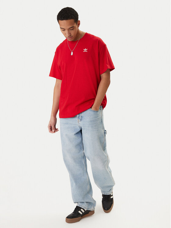 adidas adidas T-Shirt Trefoil Essentials KC8984 Rot Oversize