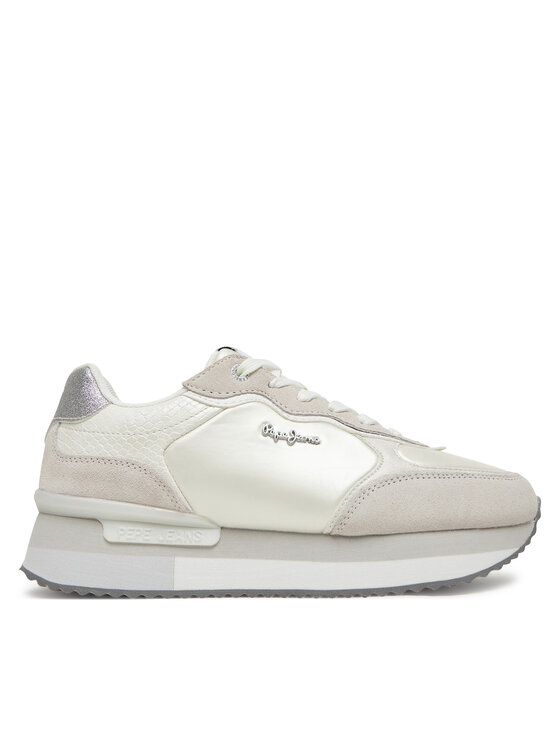 Pepe Jeans Sneakersy Rusper Shine PLS60033 Biela