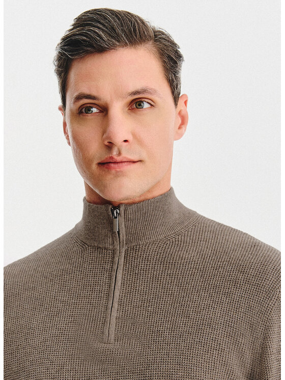 Pako Lorente Pako Lorente Sweter P25WF-2X-010 Brązowy Classic Fit
