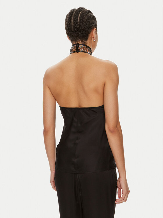 ROTATE ROTATE Top Victoria 112536100 Czarny Slim Fit