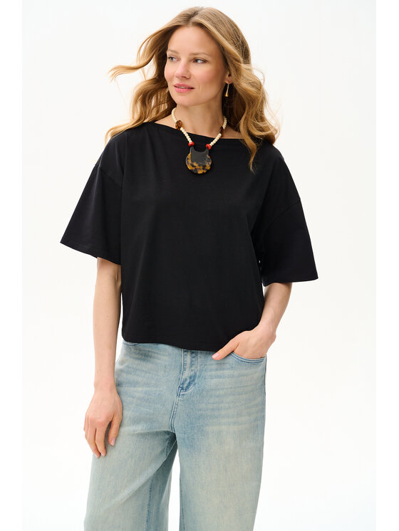 blue shadow blue shadow Bluzka Soren Czarny Regular Fit