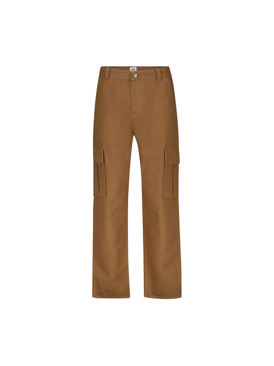 Lee Lee Chinosy CARGO Brązowy Regular Fit