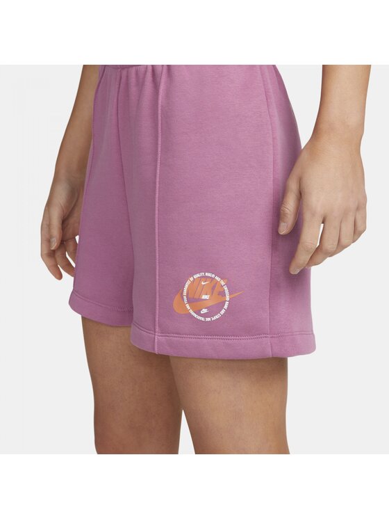 Nike Nike Pantaloncini di tessuto Sportswear Fleece Shorts Rosa Active Fit