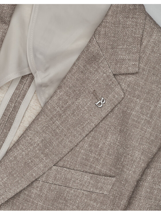 Borgio Borgio Marynarka genola_bz Beżowy Slim Fit