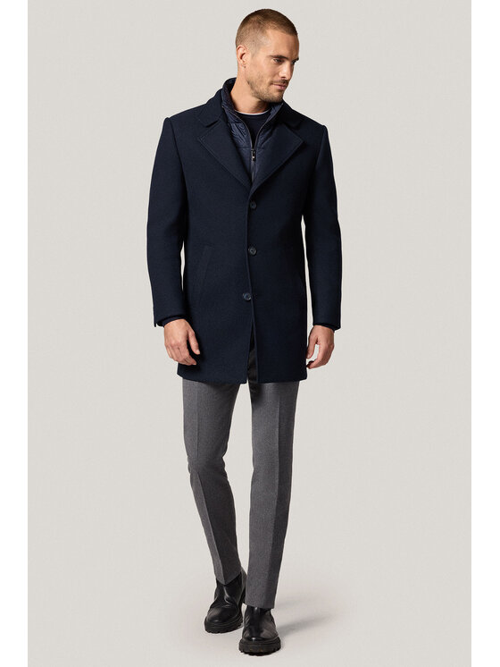 Próchnik Próchnik Płaszcz PM4 PC073225000020 Granatowy Regular Fit