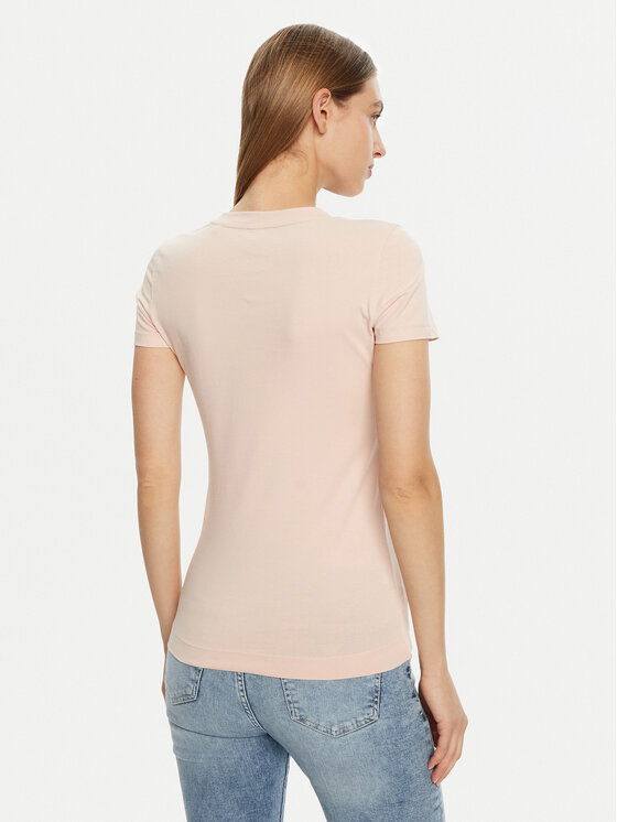 Guess Guess Tričko W5RI11 J1314 Ružová Regular Fit