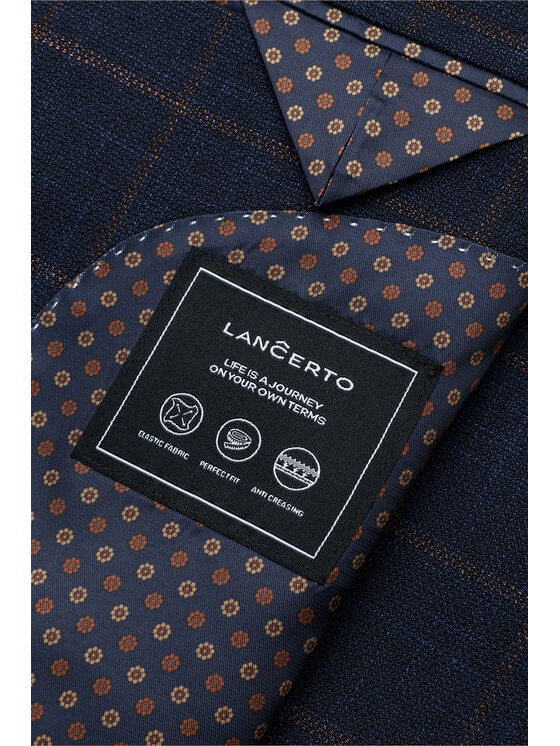 Lancerto Lancerto Marynarka Soncino MA131126000030 Granatowy Regular Fit