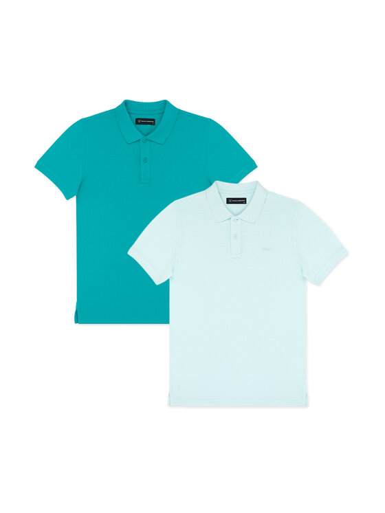 Pako Lorente Pako Lorente Komplet 2 koszulek polo P24SF-TX-003 Niebieski Classic Fit
