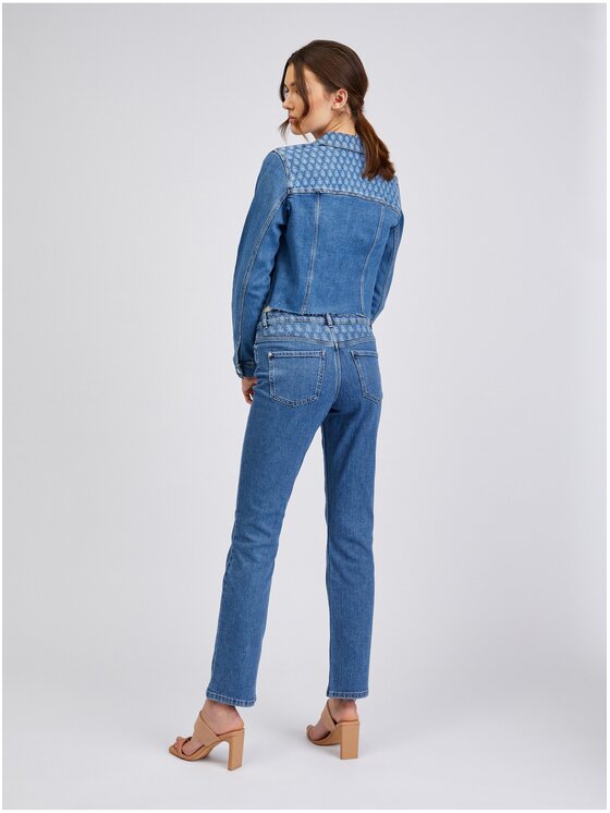 Orsay Orsay Kurtka jeansowa 821142558000__44 Niebieski Regular Fit