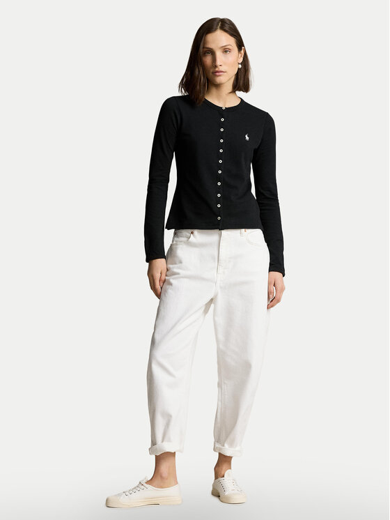Polo Ralph Lauren Polo Ralph Lauren Kardigán 211941175002 Čierna Slim Fit