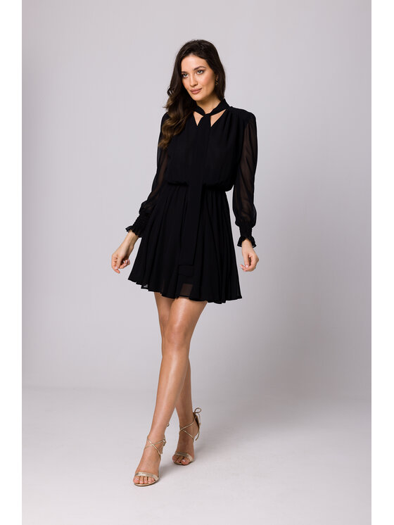 Makover Makover Vestito da giorno K168 Nero Regular Fit
