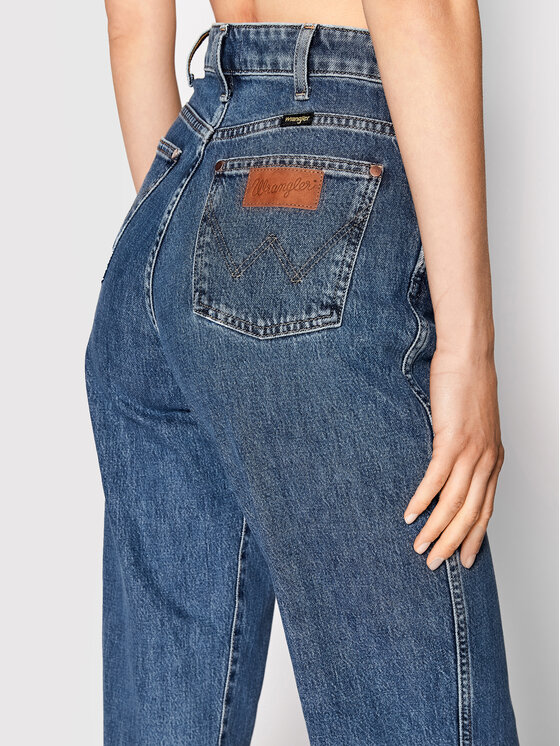 Wrangler Wrangler Jeansy Winter Hue 112320060 Niebieski Mom Fit