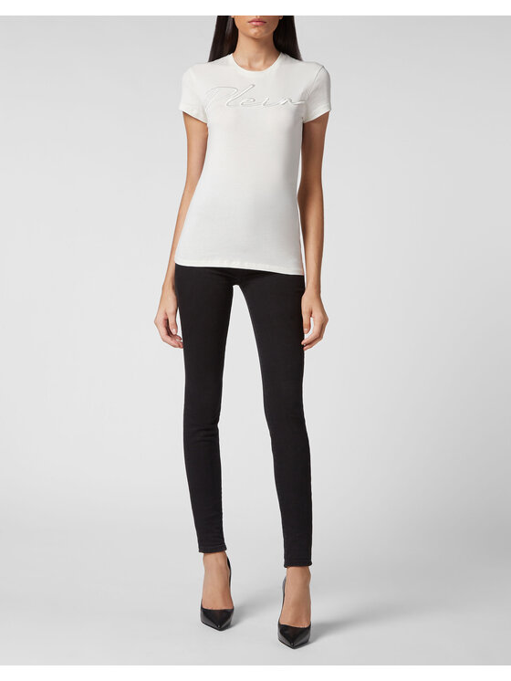 PHILIPP PLEIN PHILIPP PLEIN T-Shirt 6621 Beżowy Regular Fit