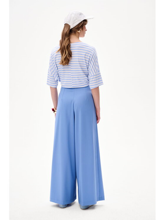 blue shadow blue shadow Spodnie damskie Vida Niebieski Regular Fit