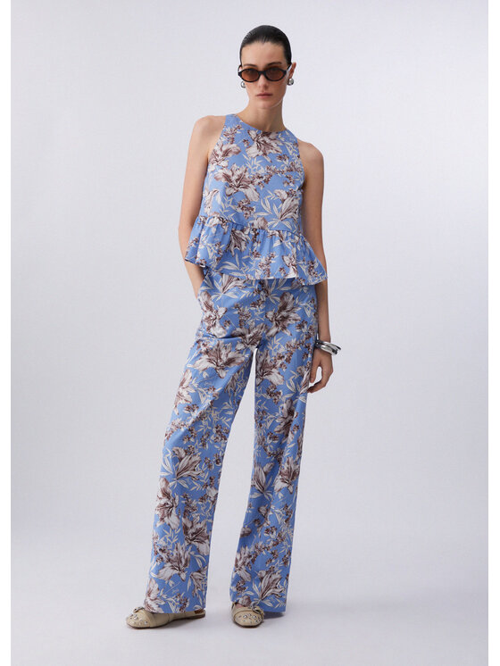 Liu Jo Liu Jo Pantaloni di tessuto WA6441T4853P9502 Blu Regular Fit