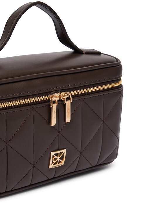 Calvin Klein Calvin Klein Geantă Quilted Beauty Case On Chain LV04F1123G Maro închis