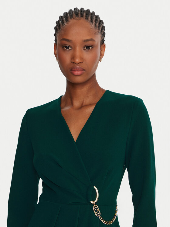 Rinascimento Rinascimento Koktel haljina CFC0020071002 Zelena Regular Fit