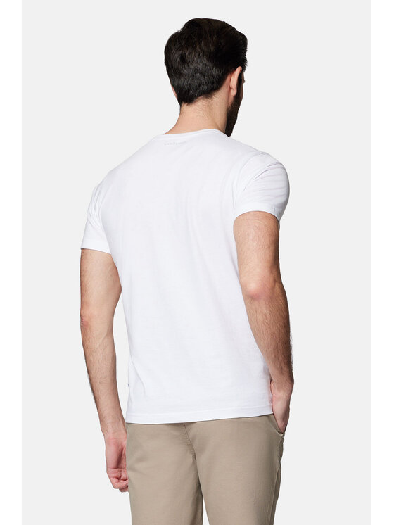 Lancerto Lancerto T-Shirt Kenneth TS073124000022 Biały Regular Fit