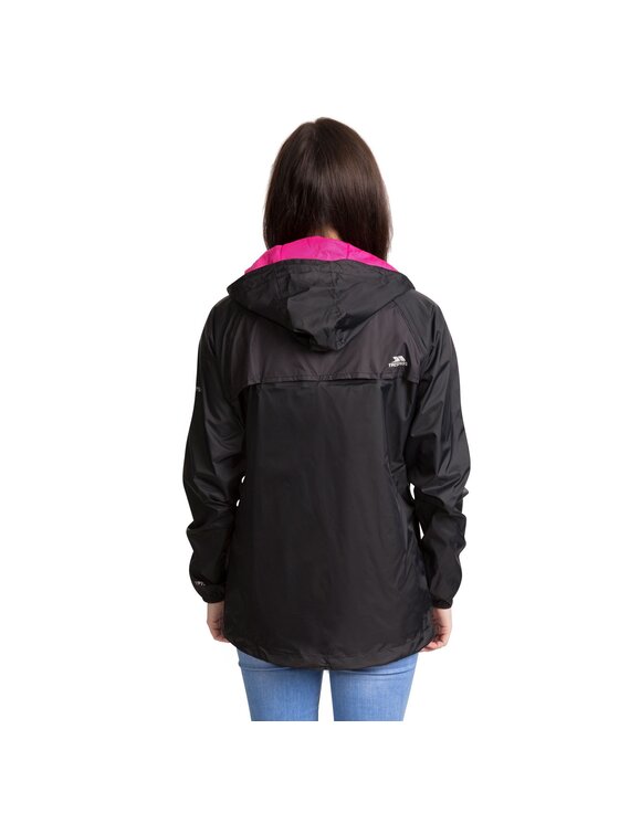 Trespass Trespass Kurtka przeciwdeszczowa Qikpac Czarny Long Fit