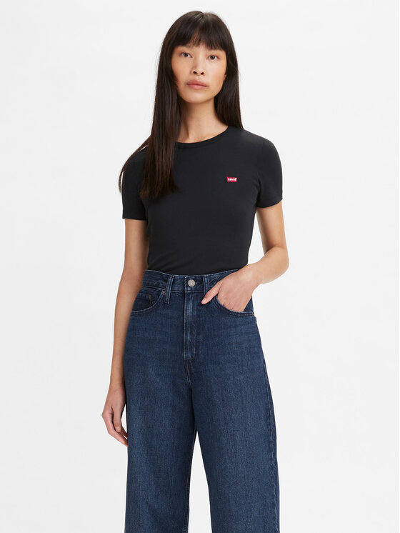 Levi's Tričko Baby Tee 376970001 Čierna Regular Fit