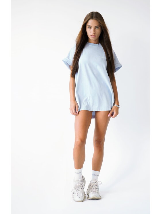 MissDenim MissDenim T-Shirt Oversize Washed Tee Niebieski Oversize