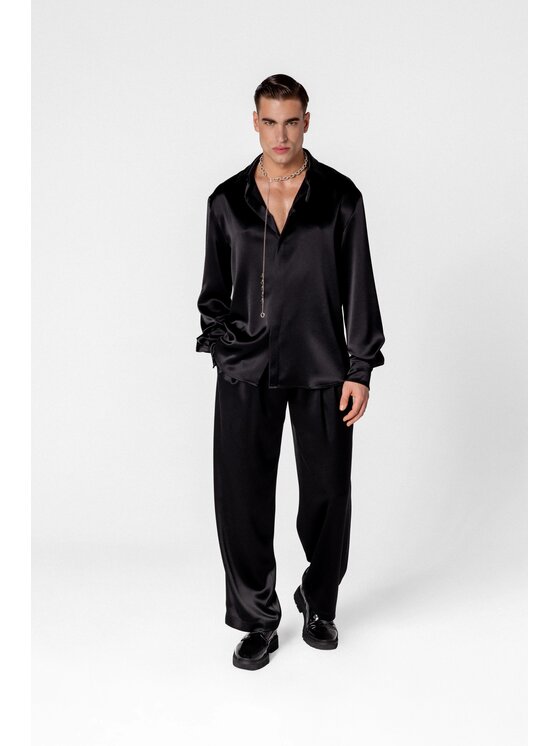 LE POSSÉ LE POSSÉ Camicia MSSWCF Nero Regular Fit