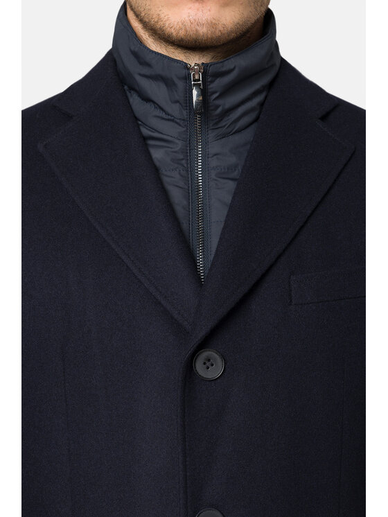Lancerto Lancerto Płaszcz wełniany PC073223000005 Granatowy Regular Fit