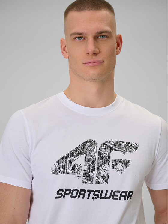 4F 4F T-Shirt WINTER CODE Biały Regular Fit