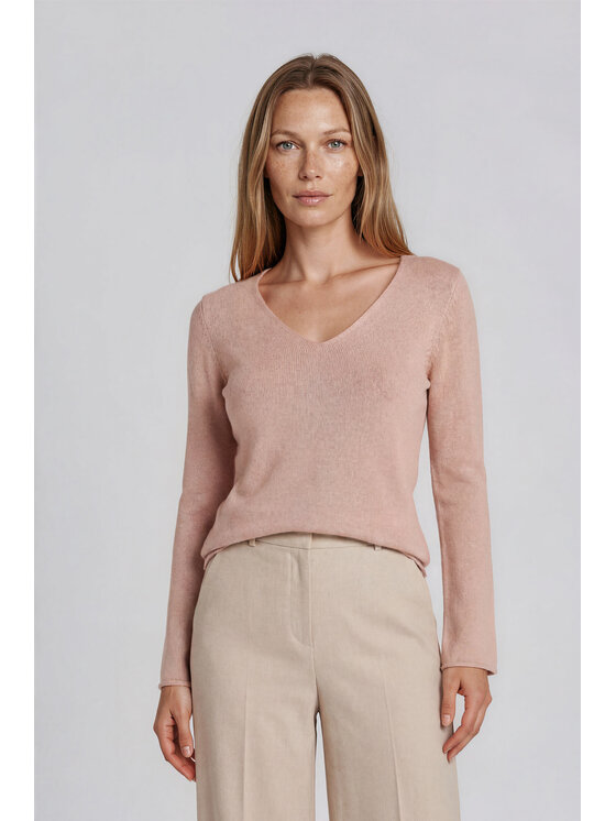 Fobya Fobya Bluzka F3035 Różowy jasny Basic Fit