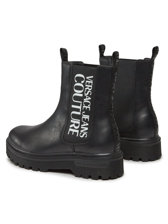Versace Jeans Couture Versace Jeans Couture Kotníková obuv s elastickým prvkem 75YA3S47 Černá