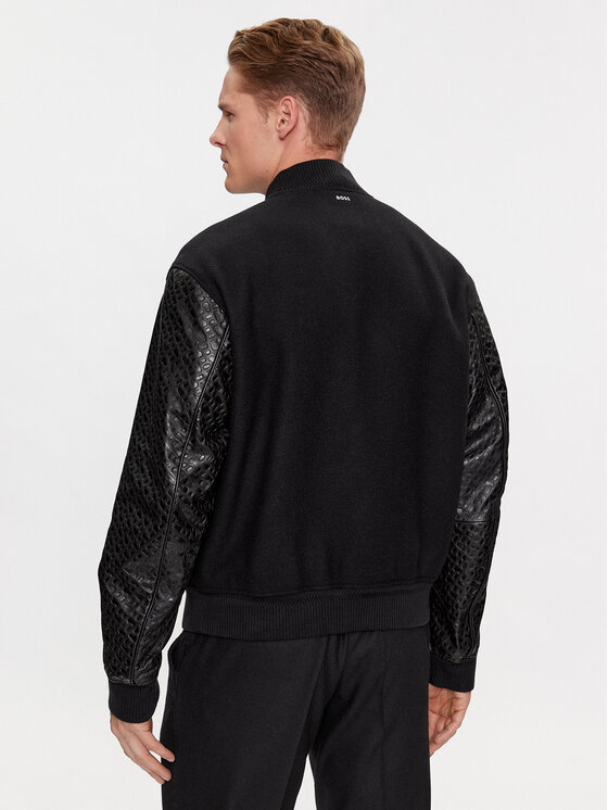 BOSS Boss Kurtka bomber Motiver1 50499589 Czarny Regular Fit