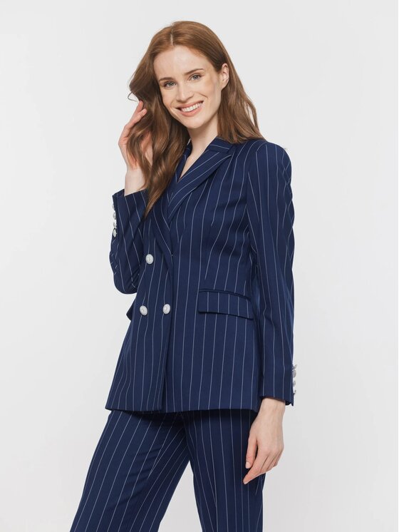 Willsoor Willsoor Marynarka 68260 Granatowy Slim Fit