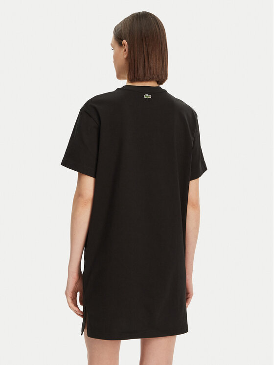 Lacoste Lacoste Vsakodnevna obleka EF9573 Črna Regular Fit