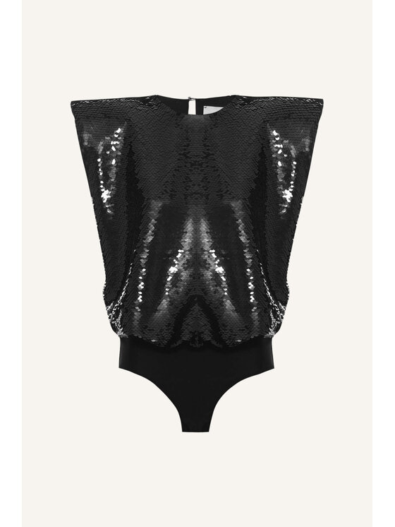 EPUZER EPUZER Body Sequin Nero Standard Fit
