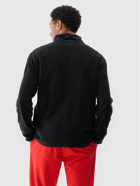 4F 4F Fleecová mikina 4FWMM00TFLEM316-20S Čierna Regular Fit