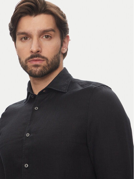 Marc O'Polo Marc O'Polo Košile 524 7428 42460 Černá Shaped Fit