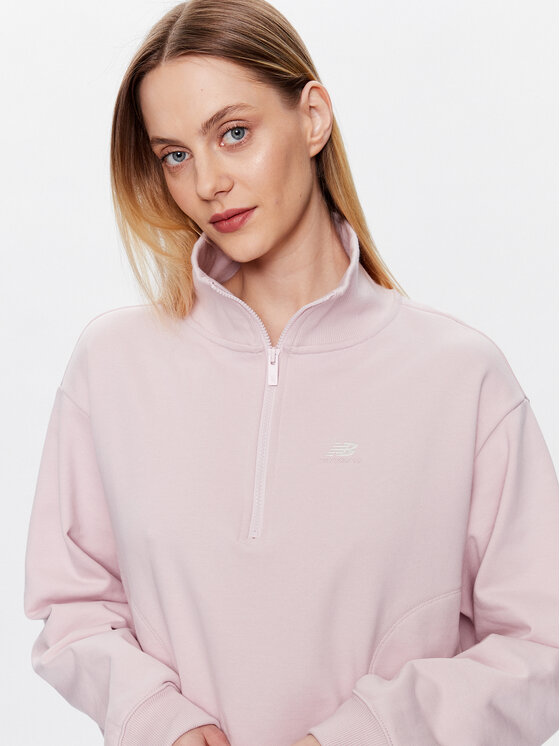 New Balance New Balance Суитшърт WT31501 Розов Oversize